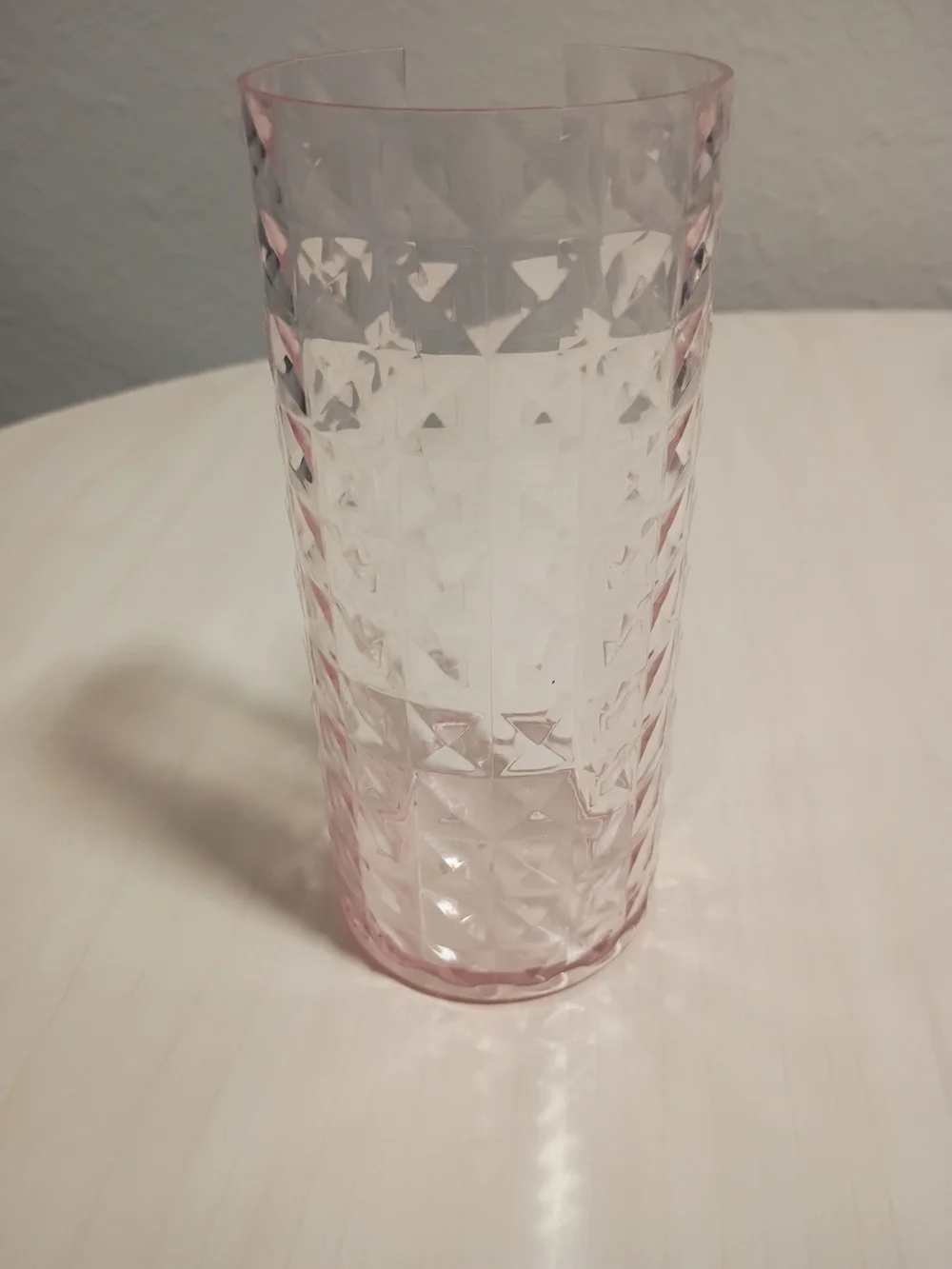 Pink Acrylic Lidded Cotton Round Holder